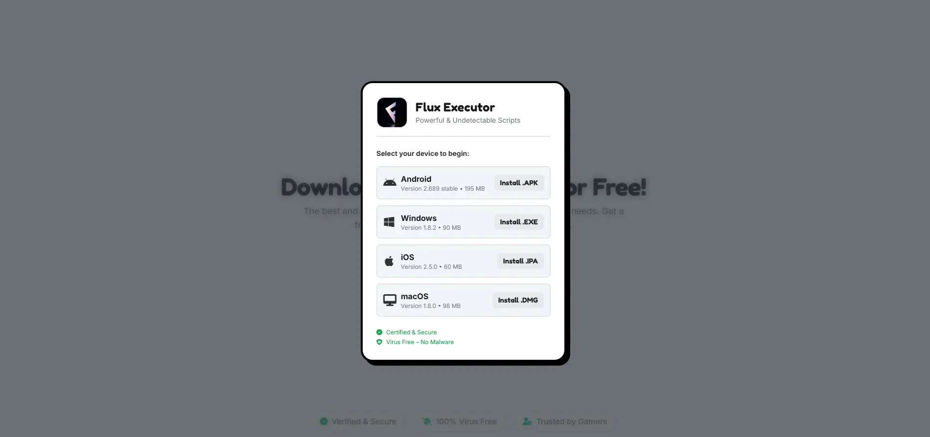 Fluxus Executor running on an Android device, enhancing a Roblox game with advanced script capabilities.